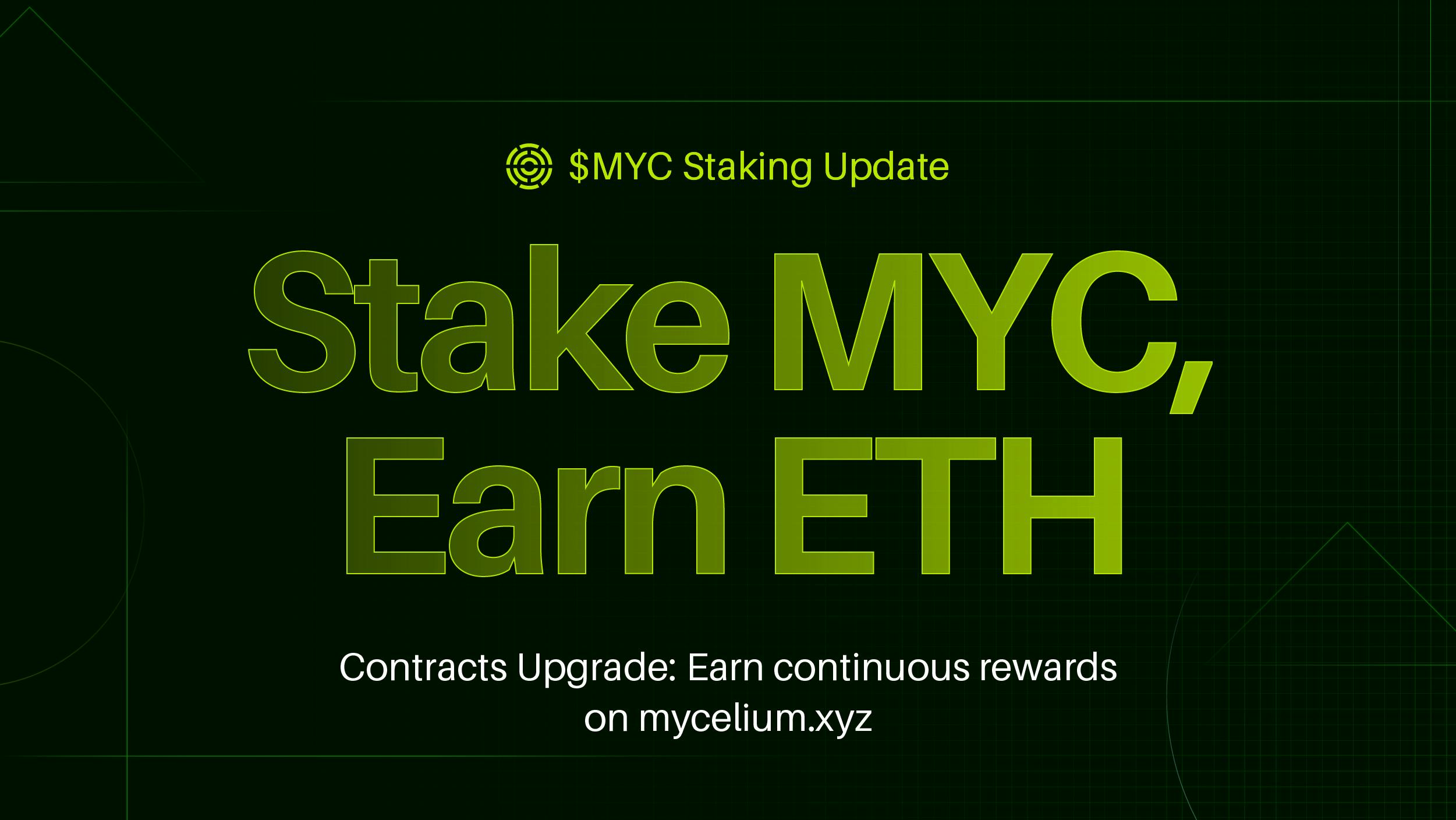 $MYC Staking: Instant rewards 